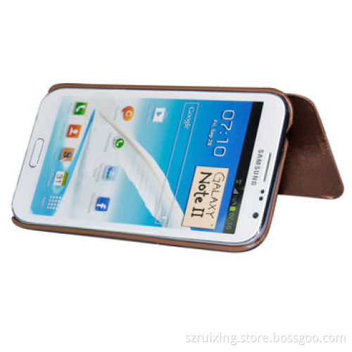 In stock item, Mink veins leather case for Samsung Galaxy Note 2/N7100 with stand function